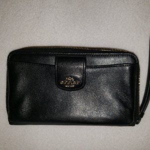 Coach Vintage Zip-Around Wallet with Flap Closure &  Wristlet Strap